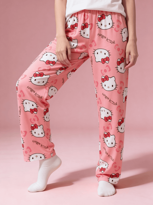 Hey Kitty Pyžamo Letní Kalhoty - Baby Pink