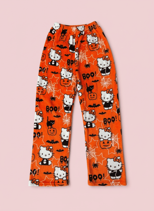 Hey Kitty Pyžamo Kalhoty - Halloween/Oranžové
